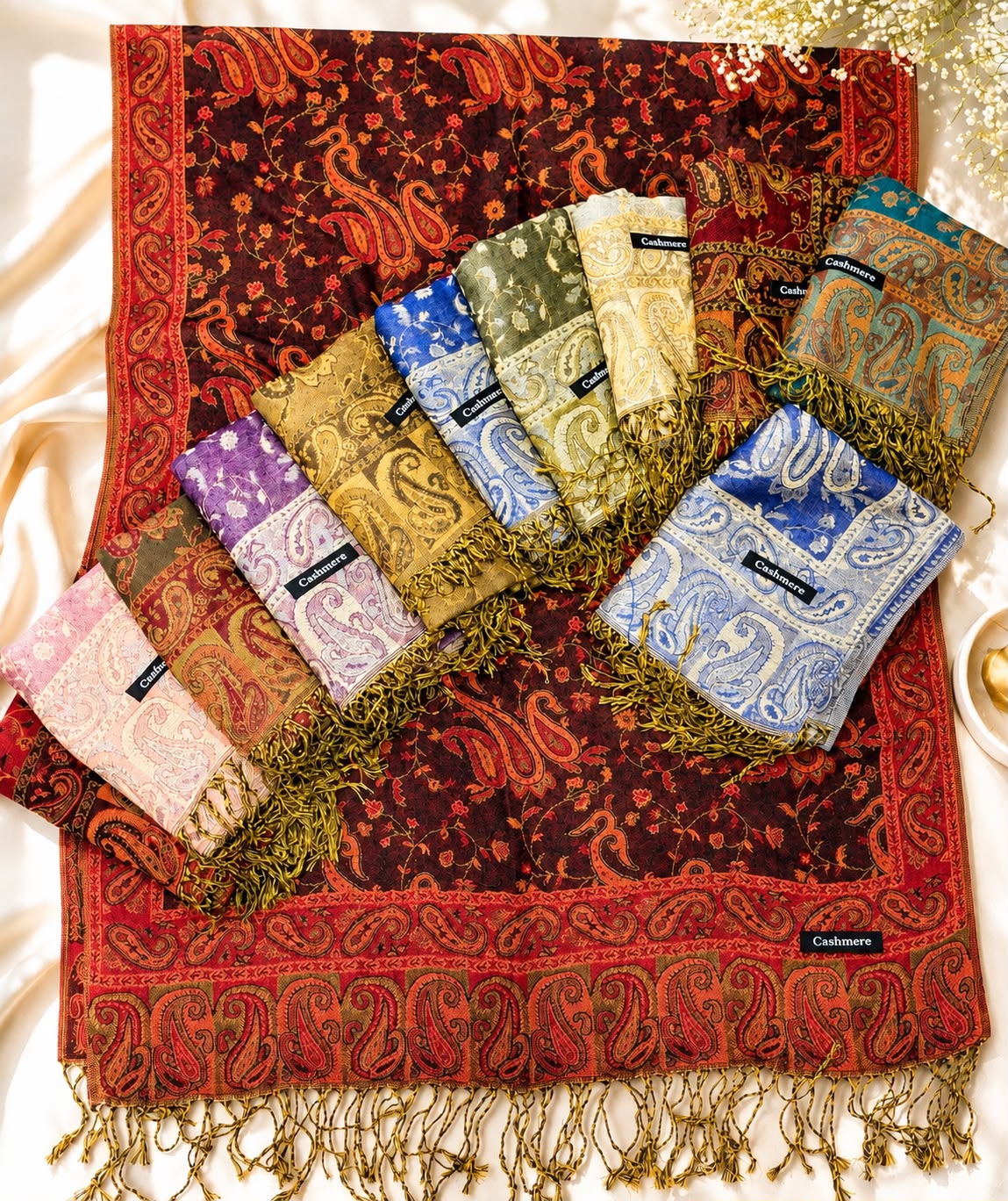 12 Pcs Set Pashmina Shawl