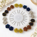 Premium 20 Glossy Flower Pins Set