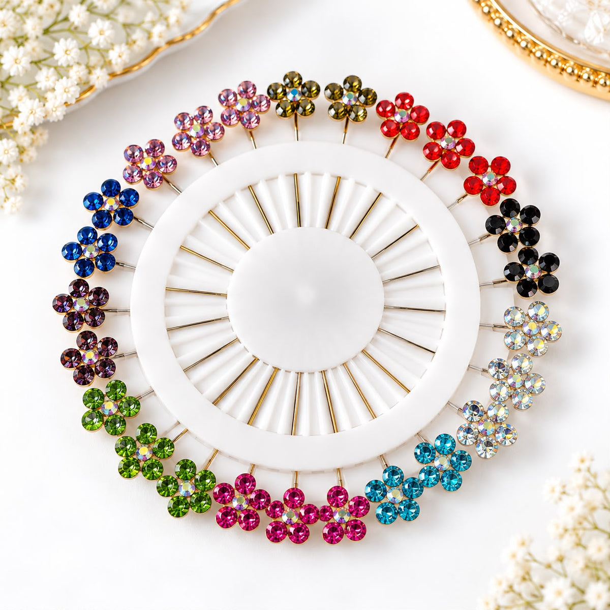 Premium Mix color Crystal Pin Combo