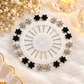 Premium Black White Crystal pin set