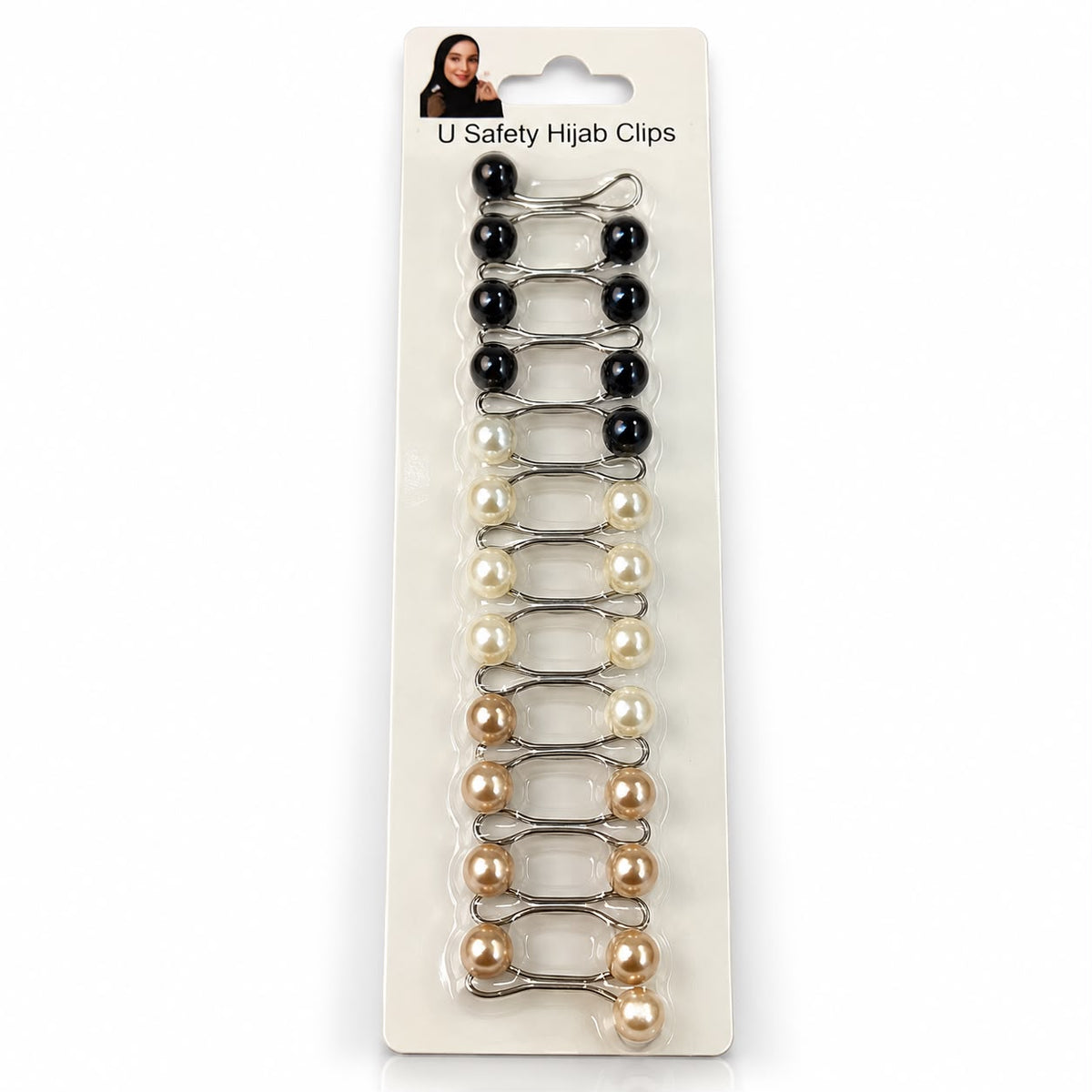 Premium Black white Gold 12 Loop Pins