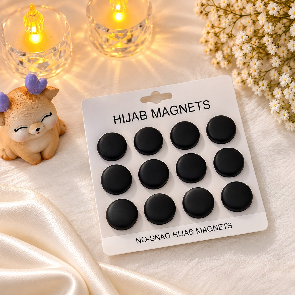 Premium 12 Black Magnet Pins combo