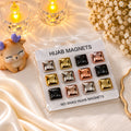 Premium 12 Square Metallic Magnet Pins combo