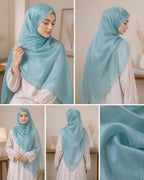 High-Shine Metallic Silver Party Wear Organza