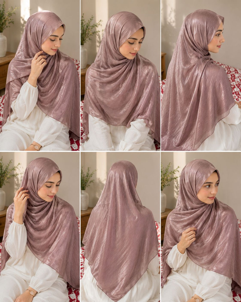Luxury Crystal Glass Organza Shimmer Hijab