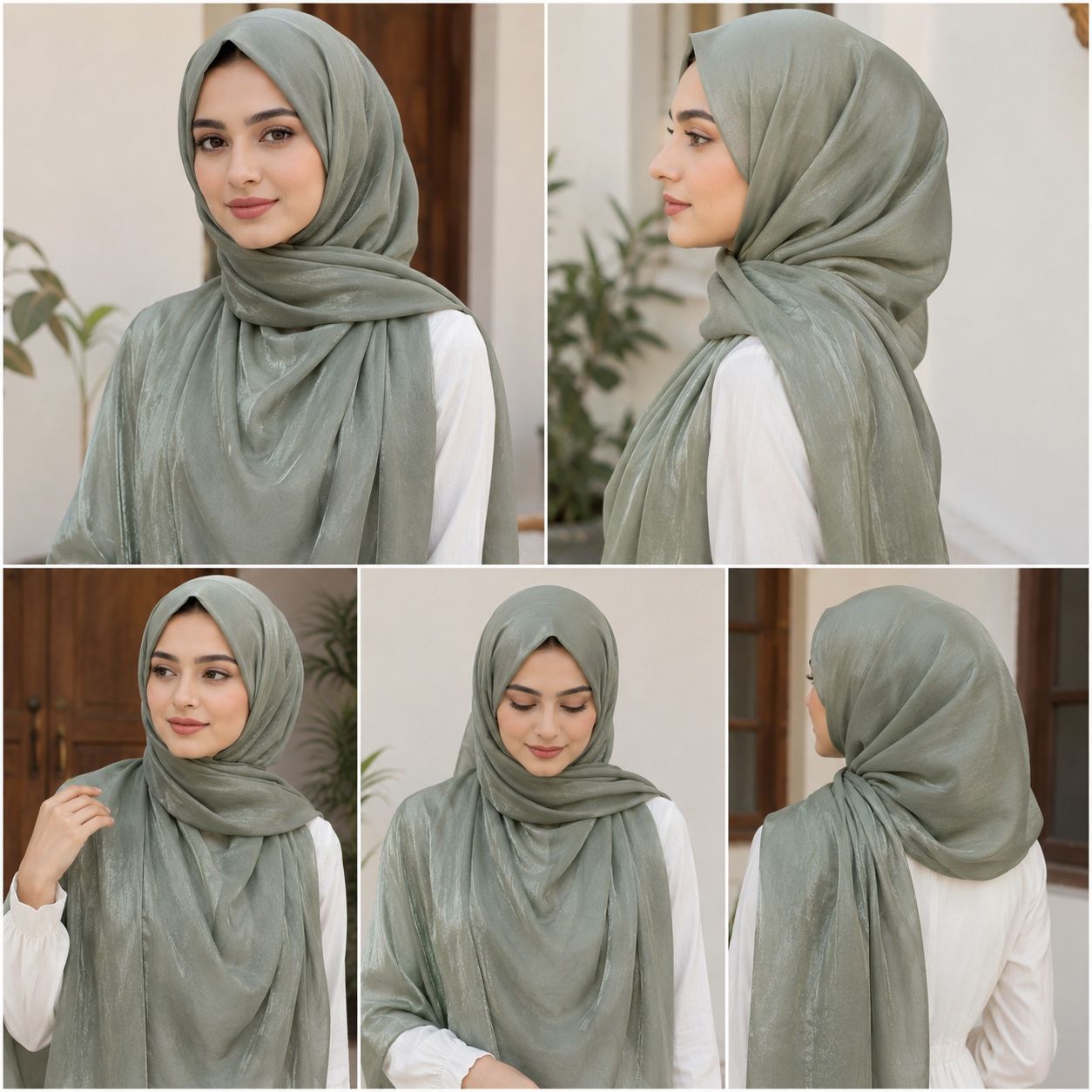 Luxury Crystal Organza Shimmer Hijab