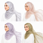 Premium Organza Shimmer Hijab Combo Pack of 4
