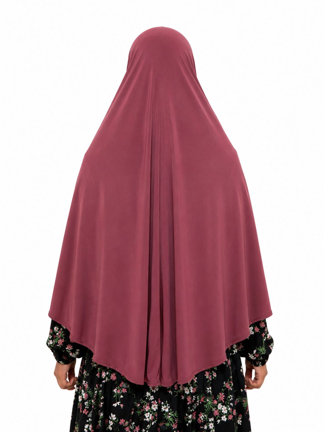 Premium Instant Jersey Khimar Hijab for Women | Soft Stretch Full Coverage Prayer Khimar | Lightweight Islamic Modest Wear | Elegant Muslim Head Cover | Dusty Rose
