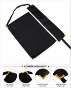 Saudi Style Premium Black Niqab Nose Piece with Golden Accents & Stretchable Strap