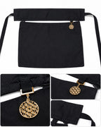 Saudi Style Black Niqab Nose Piece with Elegant Gold Round Pendant Charm