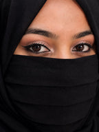 Plain Daily Wear Hijab Friendly Black Mask