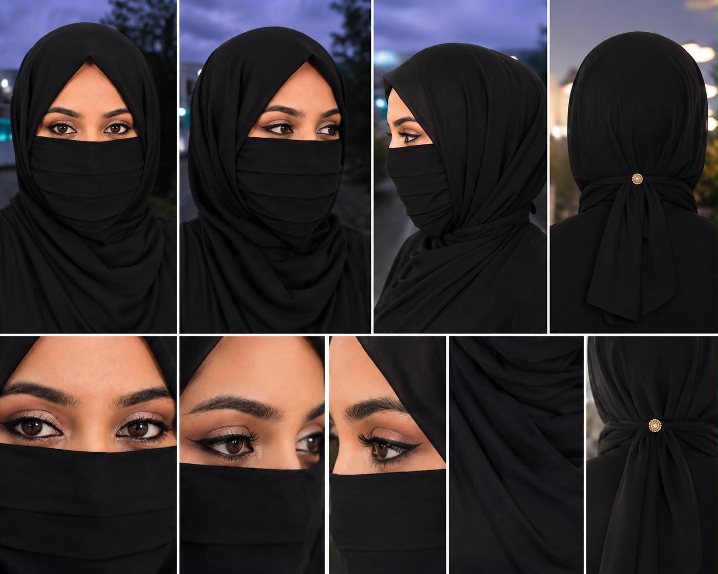 Plain Daily Wear Hijab Friendly Black Mask