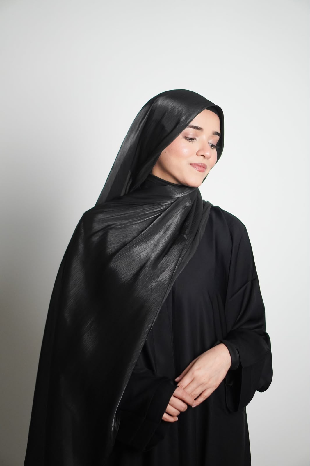 Black Organza Shimmer Hijab