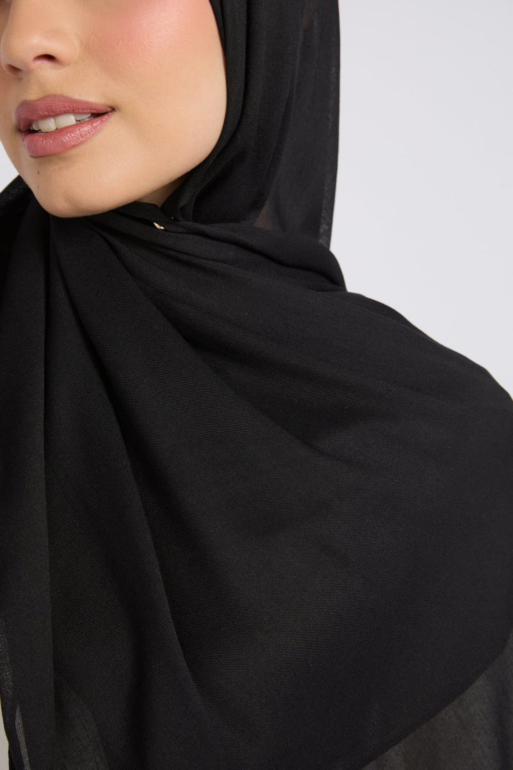 Premium Cotton Modal Hijab - Black