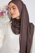 Premium Cotton Modal Hijab - Plum Truffle