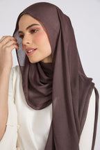 Premium Cotton Modal Hijab - Plum Truffle
