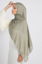 Premium Cotton Modal Hijab - Sea Grass