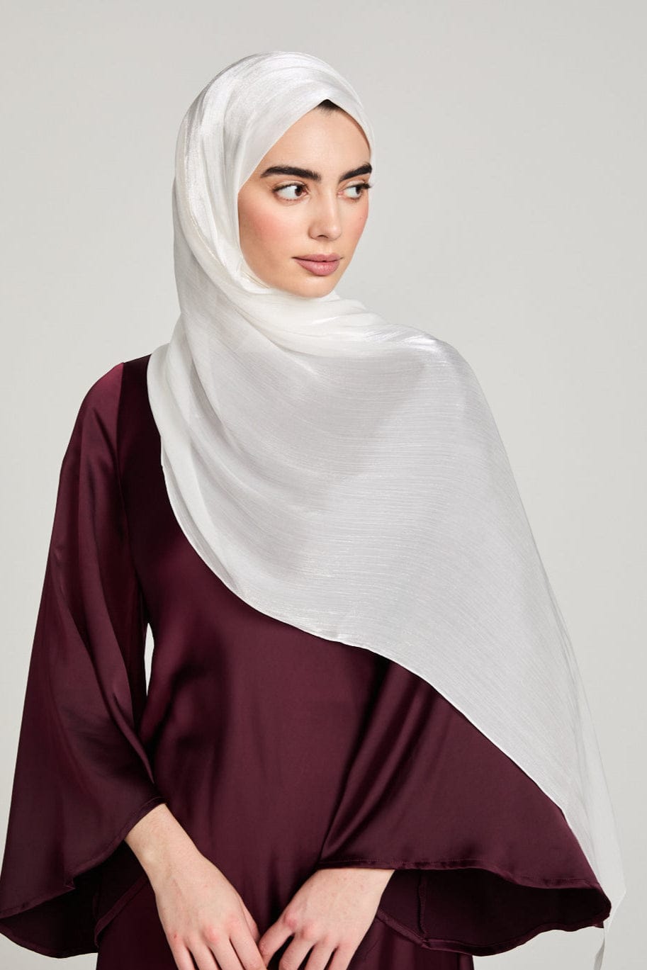 Luxury Organza Hijab - White