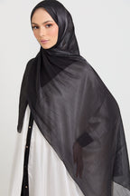 Premium Luxury Organza black hijab