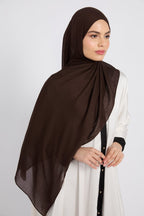 Premium Cotton Modal Hijab - Chocolate Plum