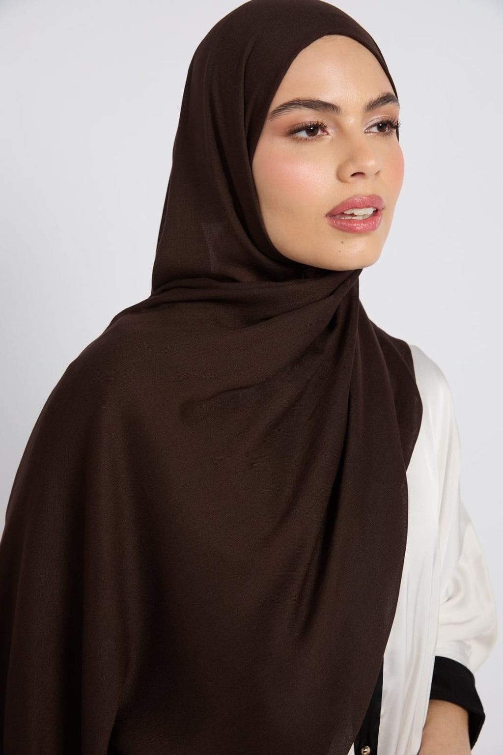 Premium Cotton Modal Hijab - Chocolate Plum