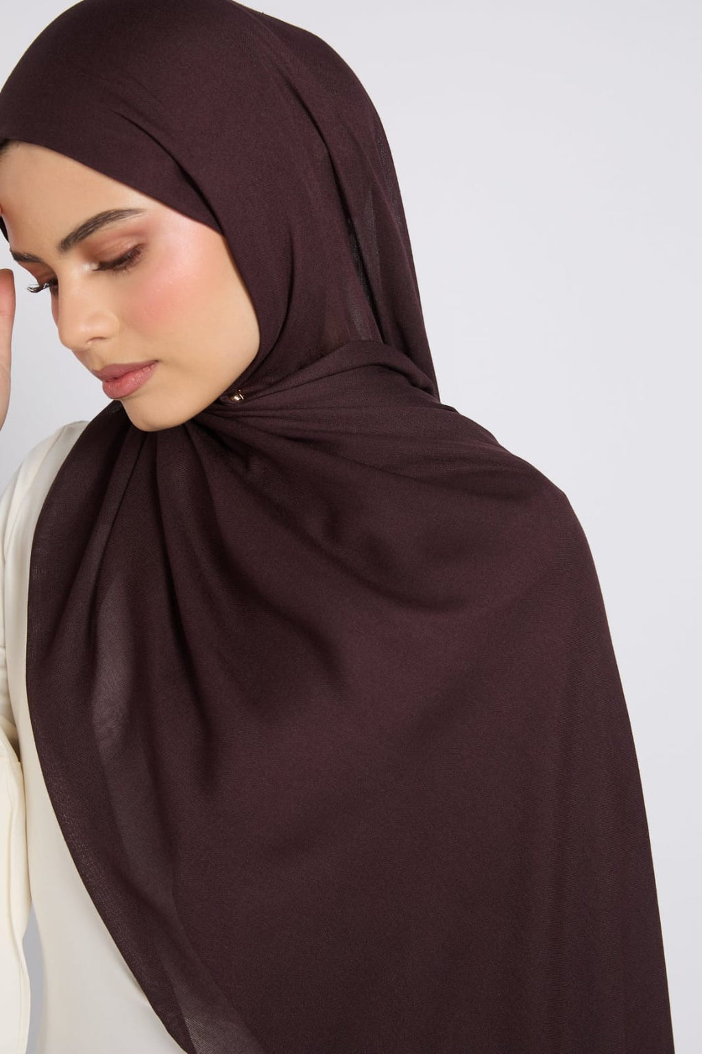Premium Cotton Modal Hijab - Espresso