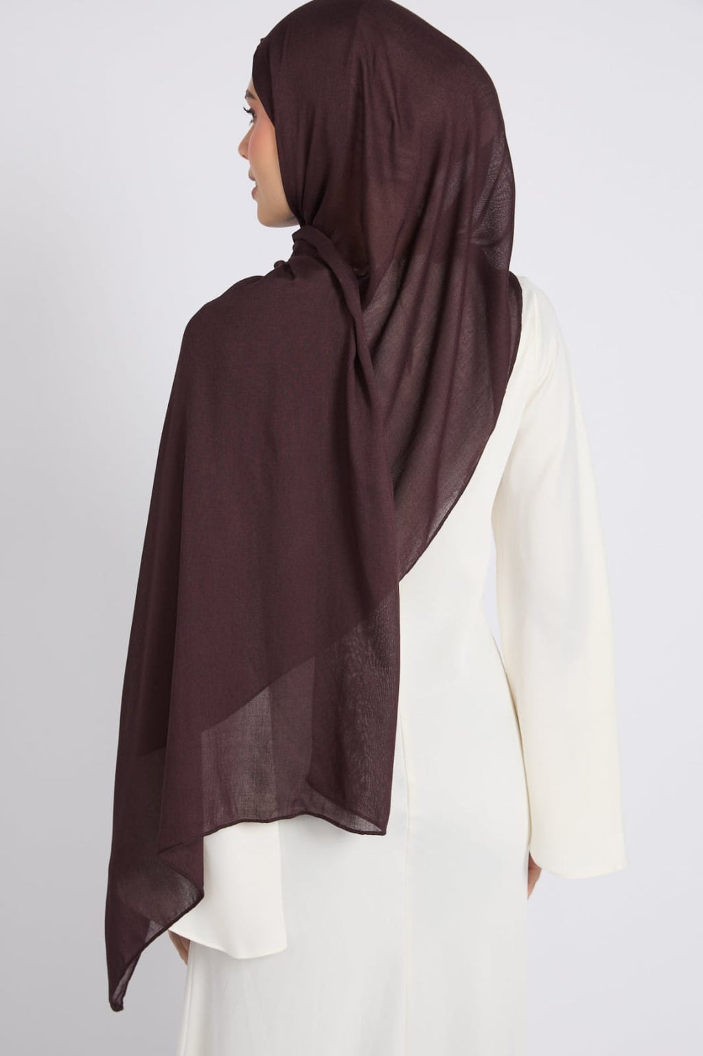 Premium Cotton Modal Hijab - Espresso