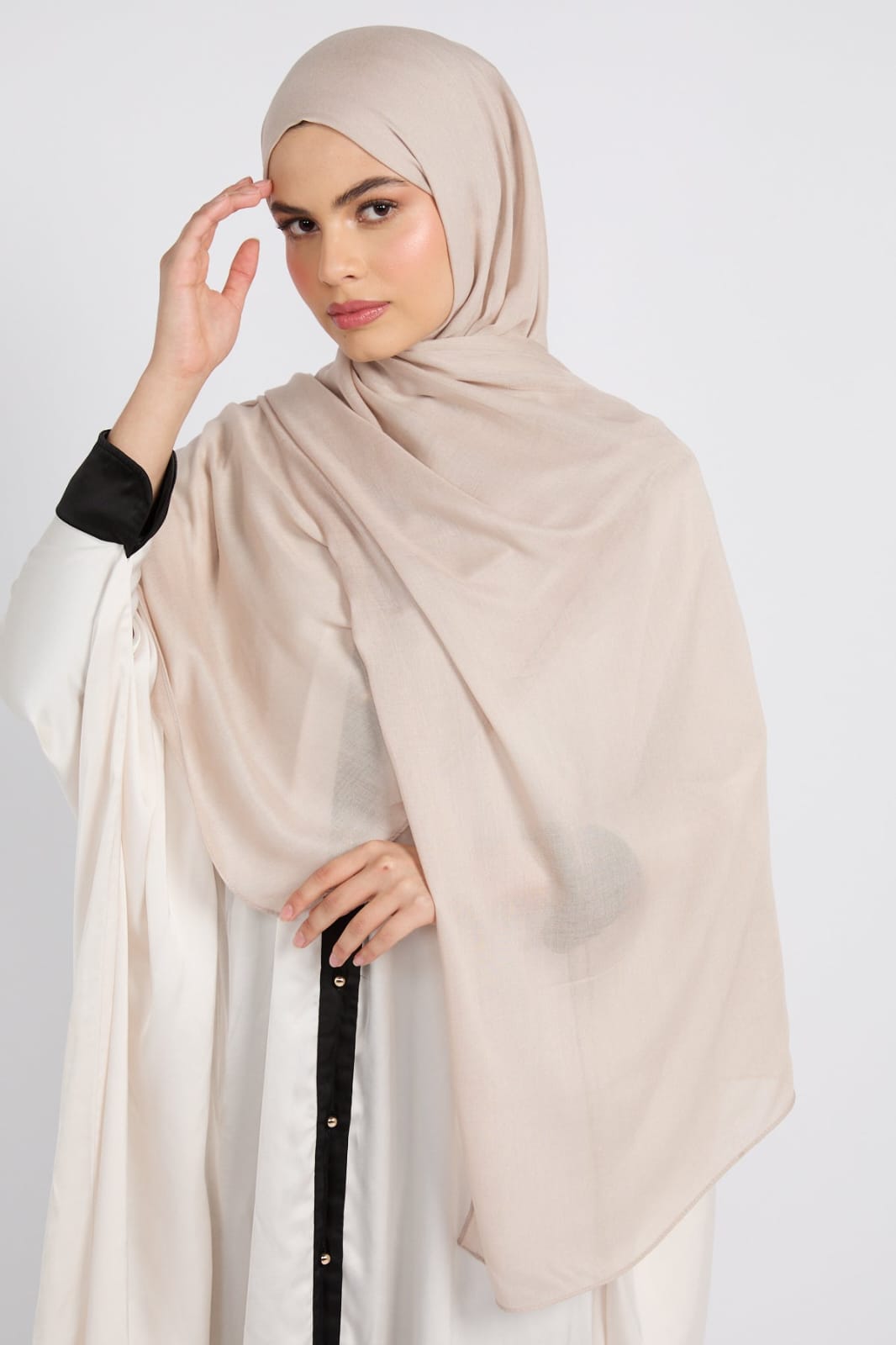 Premium Cotton Modal Hijab - Feather Grey