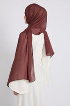 Premium Cotton Modal Hijab - Mahogany