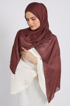 Premium Cotton Modal Hijab - Mahogany