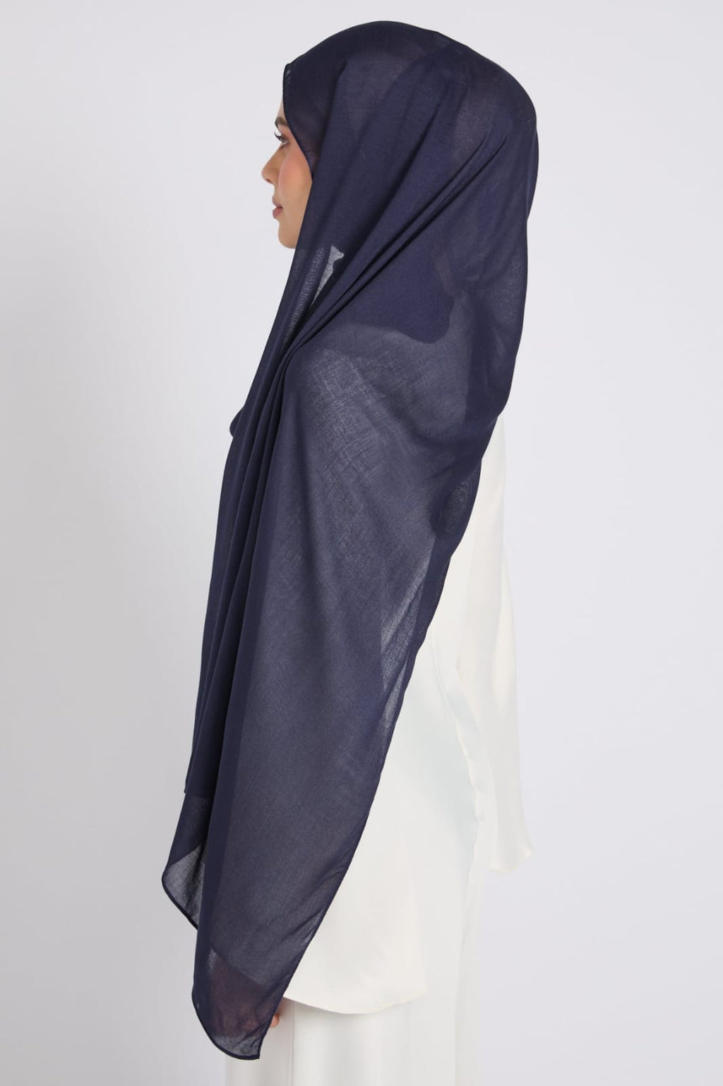 Premium Cotton Modal Hijab - Navy blue