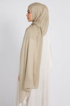 Premium Cotton Modal Hijab - Olive Grey