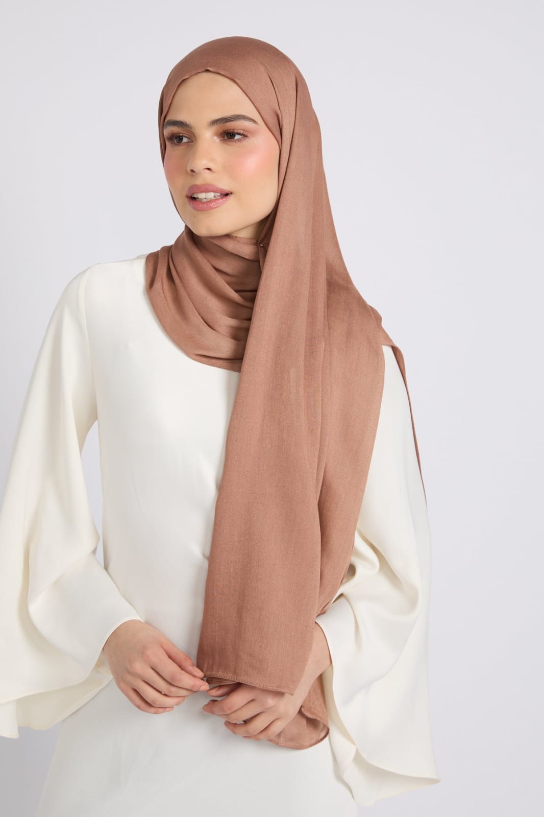 Premium Cotton Modal Hijab - Praline