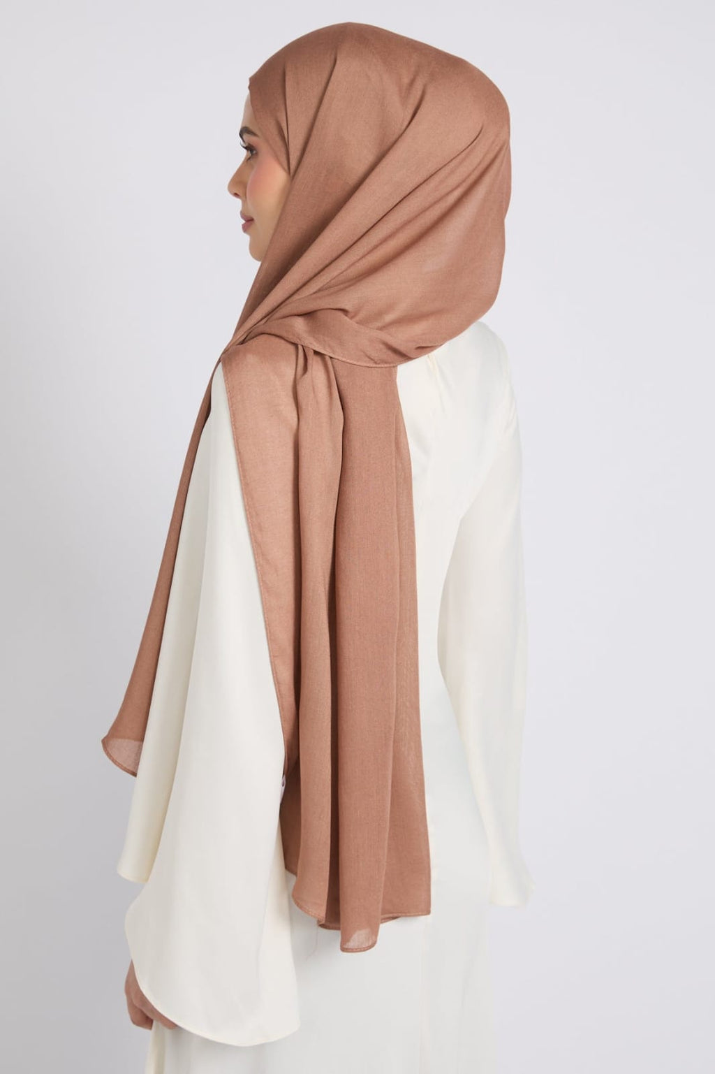Premium Cotton Modal Hijab - Praline