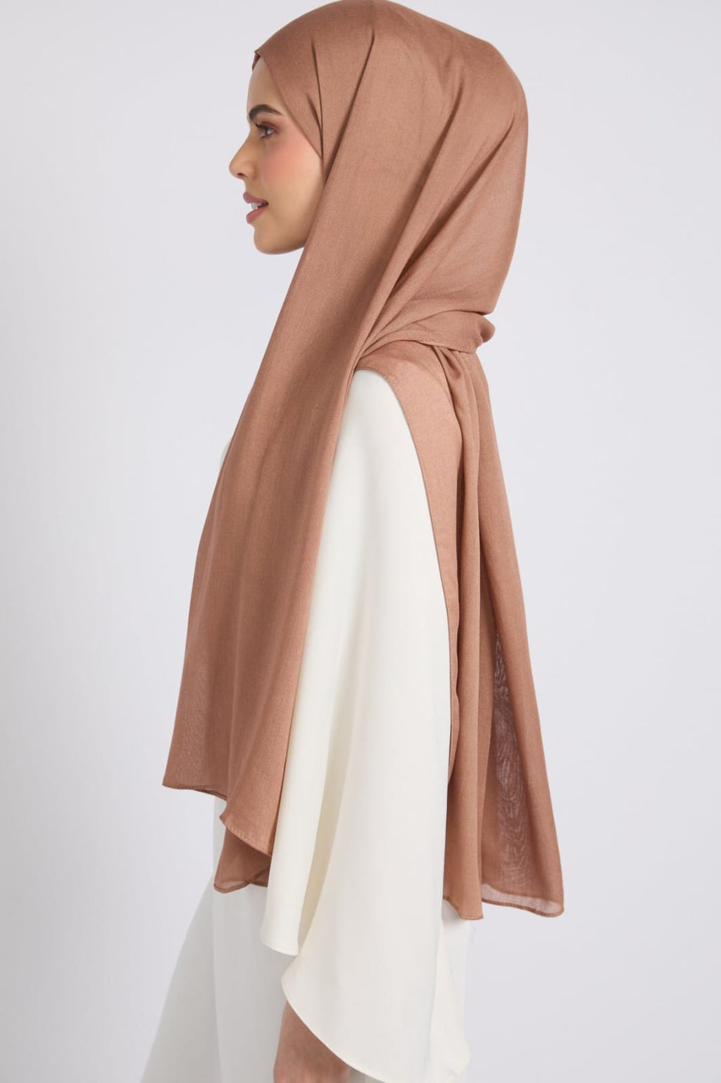 Premium Cotton Modal Hijab - Praline
