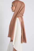 Premium Cotton Modal Hijab - Praline