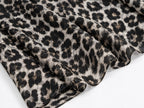 Premium Leopard Print Georgette Hijab | Soft Lightweight Printed Scarf | 185 × 75 cm