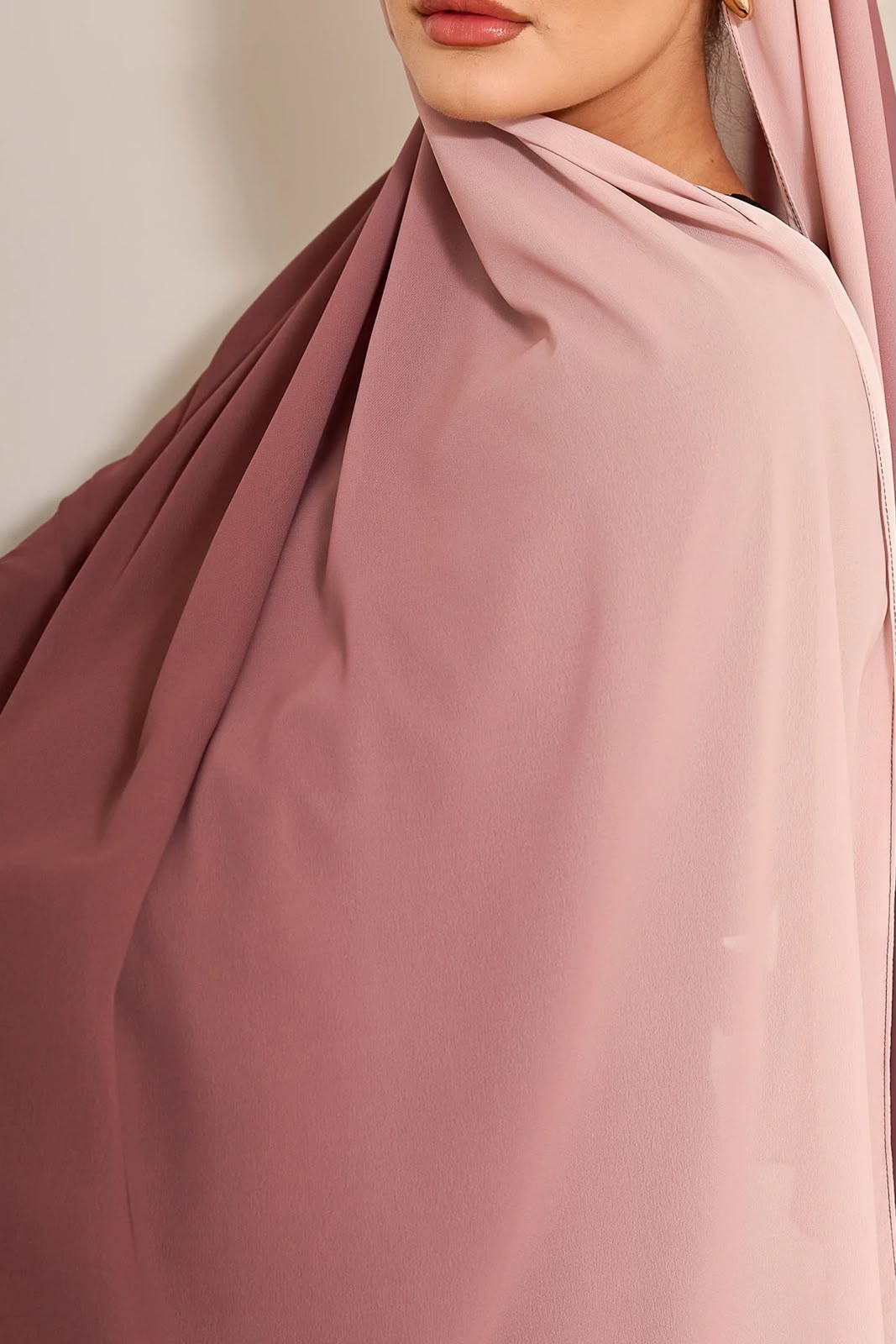 OMBRE CHIFFON SHAWL - SHADES OF Dusty mauve