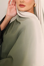 OMBRE CHIFFON SHAWL - SHADES OF GREEN
