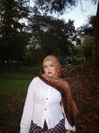 Premium Deer Print Chiffon Hijab | Soft Lightweight Printed Scarf for Women | 180 × 70 cm