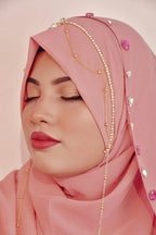 ONION PINK JHOOMAR LITE- INSTANT READY TO WEAR MAKHNI STYLE HIJAB