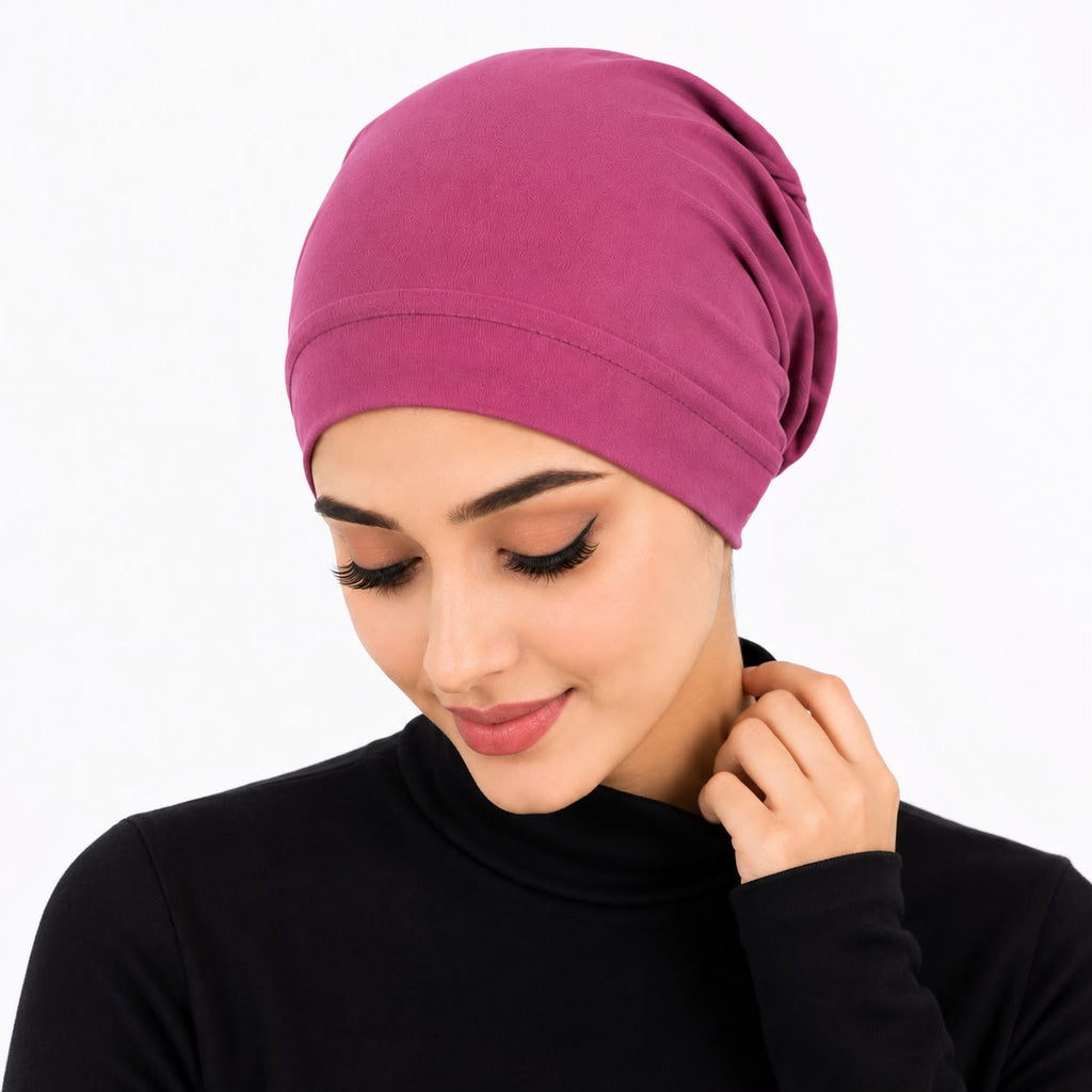 Premium Chiffon Inner Hijab Cap / Ready-to-Wear Slip-On Cap