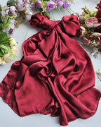 Muna Satin Hijab Cherry Red