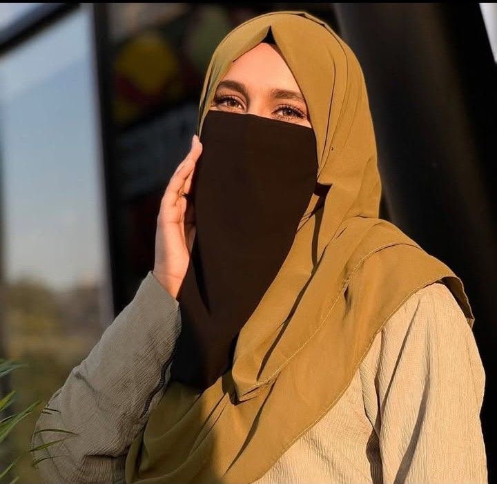 Premium Black Half Naqab for Women (12 × 14 Inches) | Lightweight Breathable Islamic Face Veil | Soft Modest Muslim Nose Piece | Comfortable Daily Wear Hijab Accessory