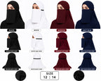 Classic Half Elastic Georgette Face Naqab – 12×14 ( black,white,maroon,blue )