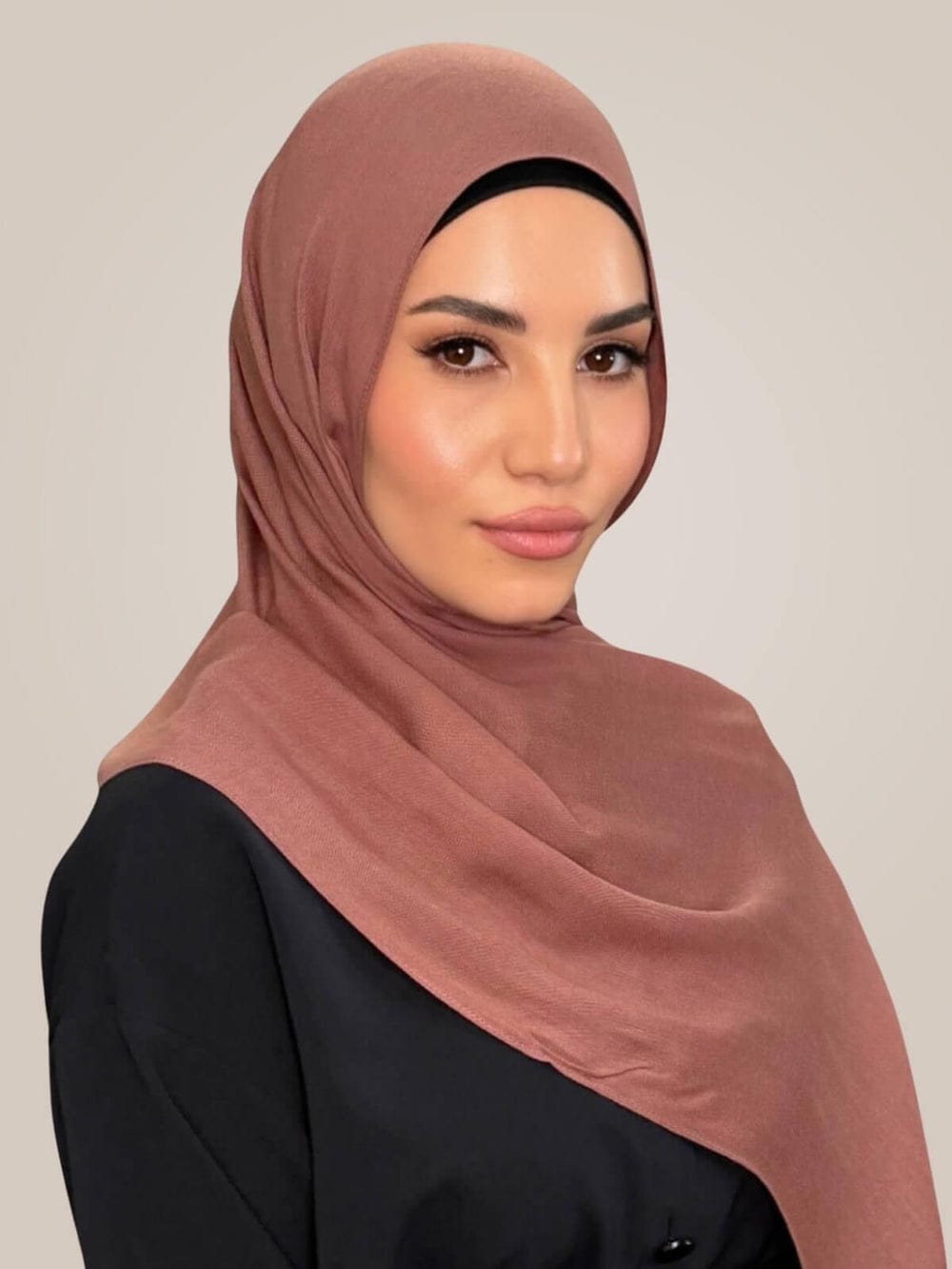 Premium Cotton Modal Hijab-Desert Rose