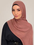 Premium Cotton Modal Hijab-Desert Rose