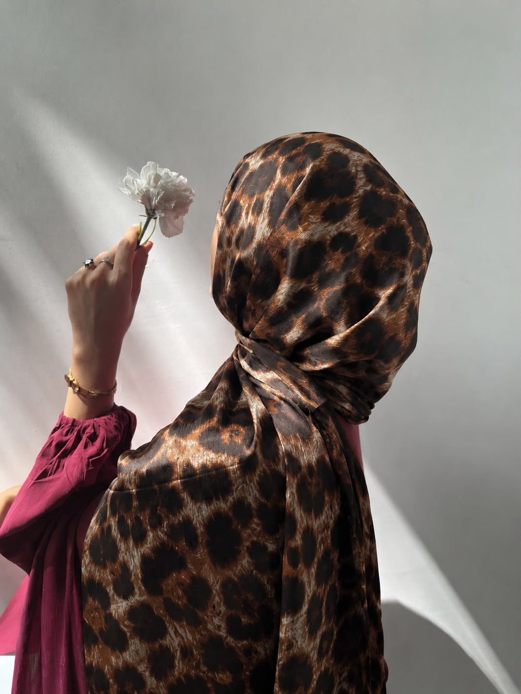 Cat Print Pinterest Inspired Chiffon Georgette Hijab for Women | Premium Soft Lightweight & Breathable Chiffon Georgette Fabric | Brown Black Animal Cat Pattern Printed Long Hijab Scarf 185 cm × 75 cm
