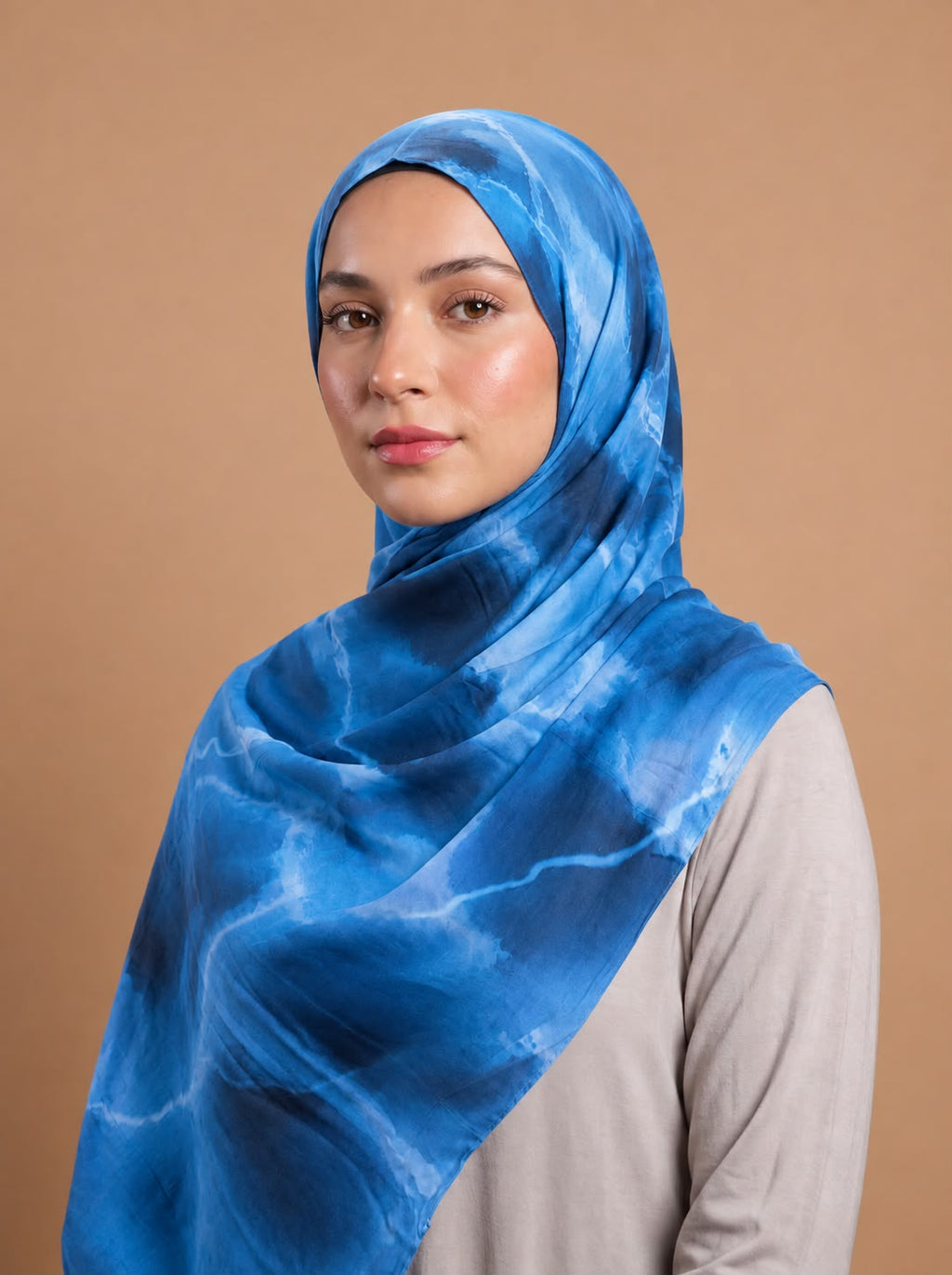 Cloud Marble Pinterest Print Chiffon Georgette Hijab for Women | Premium Soft Lightweight & Breathable Chiffon Fabric | Aesthetic Marble Cloud Printed Long Hijab Scarf | Trendy Muslim Hijab for Daily Wear & Party | 185 cm × 75 cm
