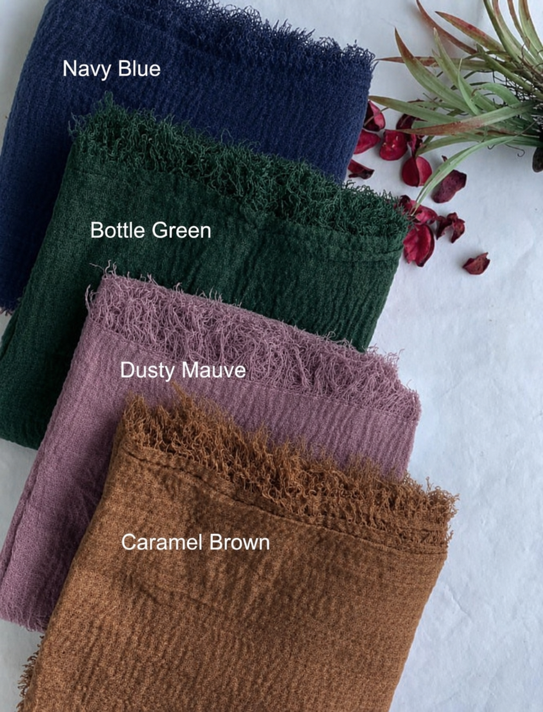 Premium Cotton Crinkle Combo -(4 Set) easy styling lightweight and non-slip these hijabs
